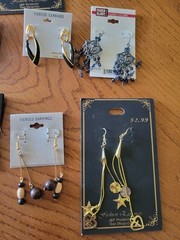 Vintage 90s Y2K Earrings 12 Lot Bundle Dangle Whimsigoth Boho Celestial Goth