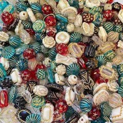 Boho Acrylic Czech Beads Mix – Colorful DIY Jewelry Making Craft Supplies Lot