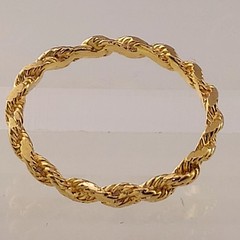 Vintage 14k Fancy Gold Ring. Size 6-1/4. High Polish, Diamond Cut Design.