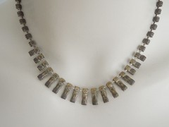Vintage Necklace Collar Rhinestones Aurora Borealis 21.8 G/Approx. 39-42 Cm