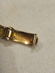 Vintage Christian Dior Classic Logo Black Rhinestone Gold Chain Necklace 18 In