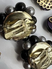 Vintage Costume Jewelry Clip On Earrings Trifari Japan Hong Kong Lot of 14