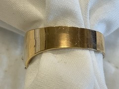 Vtg 1930’s Men’s Ring Sz 9 3/4 5.2mm Stone 1/20 14 K Gold Shell Band *READ*