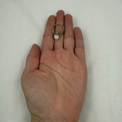 Art Deco Antique 14kt Yellow Gold Genuine Opal Ring Size 6 3.3 Grams
