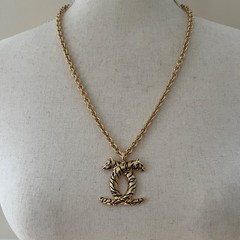 Vintage Jackie Collins Double Panther Necklace Gold Tone Enamel Green Rhinestone