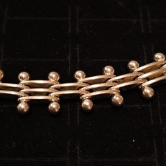 Lot of 3 Vintage Sterling Silver 925 Bracelets Bangle Cuff Studded Links 65g B86