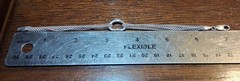 Vintage Italy Sterling Rolo Chain Bracelet with Heart Charm 7″ See Pics/Descript