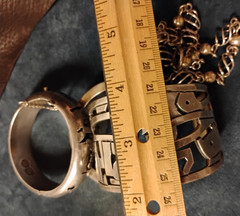 925 LOT TAXCO STERLING BRACELETS- CAGE CHAIN- 313.9 GRAMS