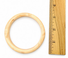 Set of Three Vintage Marbled Cream Resin Wood Bangle Stack Bracelets