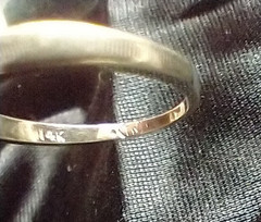 14k White Gold Illusion Set Diamond Solitaire Ring Sz 4.5 Lovely Mounting