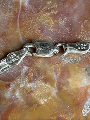 Vintage Italy Sterling Silver Textured Bracelet 7.25”