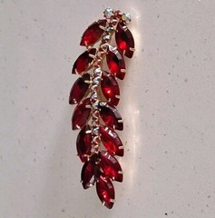 DeLizza & Elster Juliana Brooch Bold Statement Piece 3” Long Big Crystals