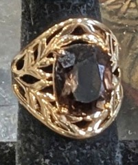 Vintage BBJ 925 Smokey Quartz Size 5 JTV Ring
