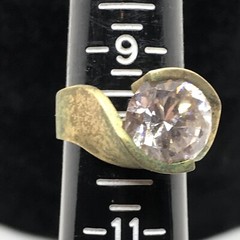 Vintage 18KT GE Gold Plated & Cubic Zirconia Statement Look Ring varied sizes