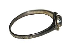 Vtg Black Onyx Marquise Shape Studded Sterling Silver Ring 1.5 Grams Size 8.75