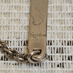 Vintage Speidel USA ID Bracelet Silver Tone Engraved Intials *READ DESCRIPTION*