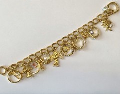 KIRKS FOLLY CHARM ANGEL CHERUB RHINESTONE BRACELET