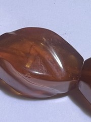 Great Vintage Cognac Natural Baltic Amber Carved Faceted Graduated Necklace