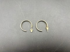 J+I Artisan Crafted 14K Gold-Filled Hammered Flat Hoop Earrings