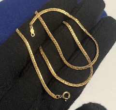 Elegant 2.2mm Gold Filled Necklace 16” Boomerang C Link GF VTG EDWARDIAN 4.4g