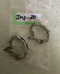 Vintage Silver Tone Blue Clip On Earrings Jewelry JMS-20