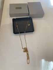 Vintage Avon Simulated Garnet Necklace and Earring Set Teardrop-Shaped Pendant