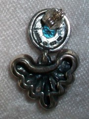 Vintage 925 Sterling Silver 14K Gold London Blue Topaz Pierced Dangle Earrings