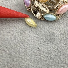 Vintage Clip On Earrings Gold Tone Pastel READ