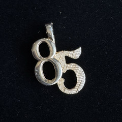 Vintage 1985 Graduation Pendant Goldtone Retro 80s Reunion Birthday year