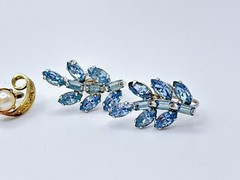 Lot Of 3 Vintage Screw Back Earrings BELL, Sterling, Sorrento, Rhinestones