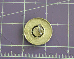 Erwin Pearl INDUSTRIAL Earrings Round Silver/Gold 2-Tone Clip Signed Vintage