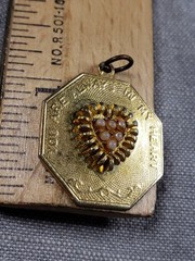 Vintage House of Borvani Charm HOBCO You are Always In My Heart Pearls Charm A96