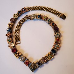 Vintage Renaissance Revival Book-chain Necklace. Lovely Varied Jewels.