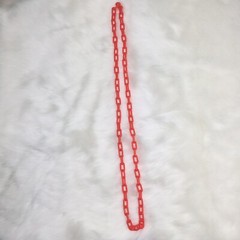 NEW Bell Charm Plastic Link Chain Necklace Costume Deadstock Vintage Retro 1980s