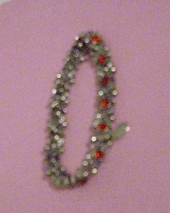 Vintage Cookie Lee Strech Bracelet Red Stones Silver Tone