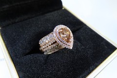 PEAR SHAPED 2.07 DIAMOND RING WITH CURRENT 2025 APPRAISAL 14KT LADIES SIZE 6