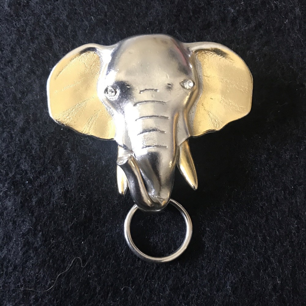 Hilco Elephant Pin Silver/Gold Tones 1 3/4″ Wide 1.5″ High (Approx)