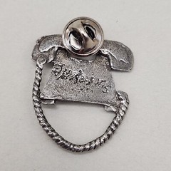 Vintage Rotary Telephone Brooch Eye Glasses Holder Pin Phone Pewter Silver Tone