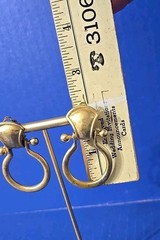 Vintage Matte Gold Tone Door Knocker Donna Karen D.K.N.Y Clip On Earrings 1980s