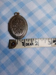 VTG Photo Locket Pendant Silver Tone Floral Motif Victorian Scroll~NO Necklace