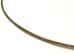 LIZ & CO. OMEGA SNAKE CHAIN CHOKER GOLD SLIDE SWIRL PENDANT Necklace 1980S EUC
