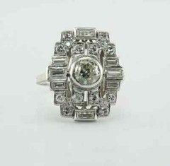 Art Deco Style 2.60Ct Round Lab Created Diamond 14K White Gold FN Wedding Ring
