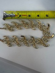 Rare Vintage 1950s 1960s Coastal Theme Faux Pearl Segmented Collar Necklace