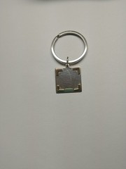 Leonore Doskow Key Ring ~ 925 Sterling Silver and 14kt Gold ~ Engravable