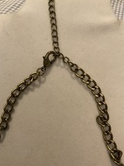 Vintage Chunky Black,Grey, White Stone Fashion Necklace Gold Tone 17-20 1/2 in.