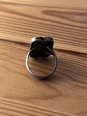 Handmade Sterling Silver Ring (not Stamped) with Green Turqouise Stone