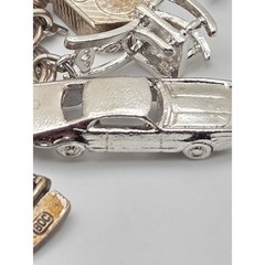 Heavy Vintage Jem Ster Sterling Charm Bracelet – 14 Sterling Charms 8″