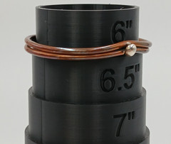 VTG Sterling Signed Cuff Bracelet 2.5in Unisex Solid Stacked Tube 15g Bead