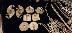 Vintage Mod Silvertone Jewlery Lot Of 37. 5LBS+.17 Signed Monet Avon…