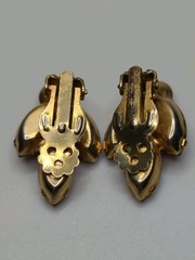 Vintage Juliana Clip On Earrings By D&E Pink Rhinestones & A B Ravoli Stones F03